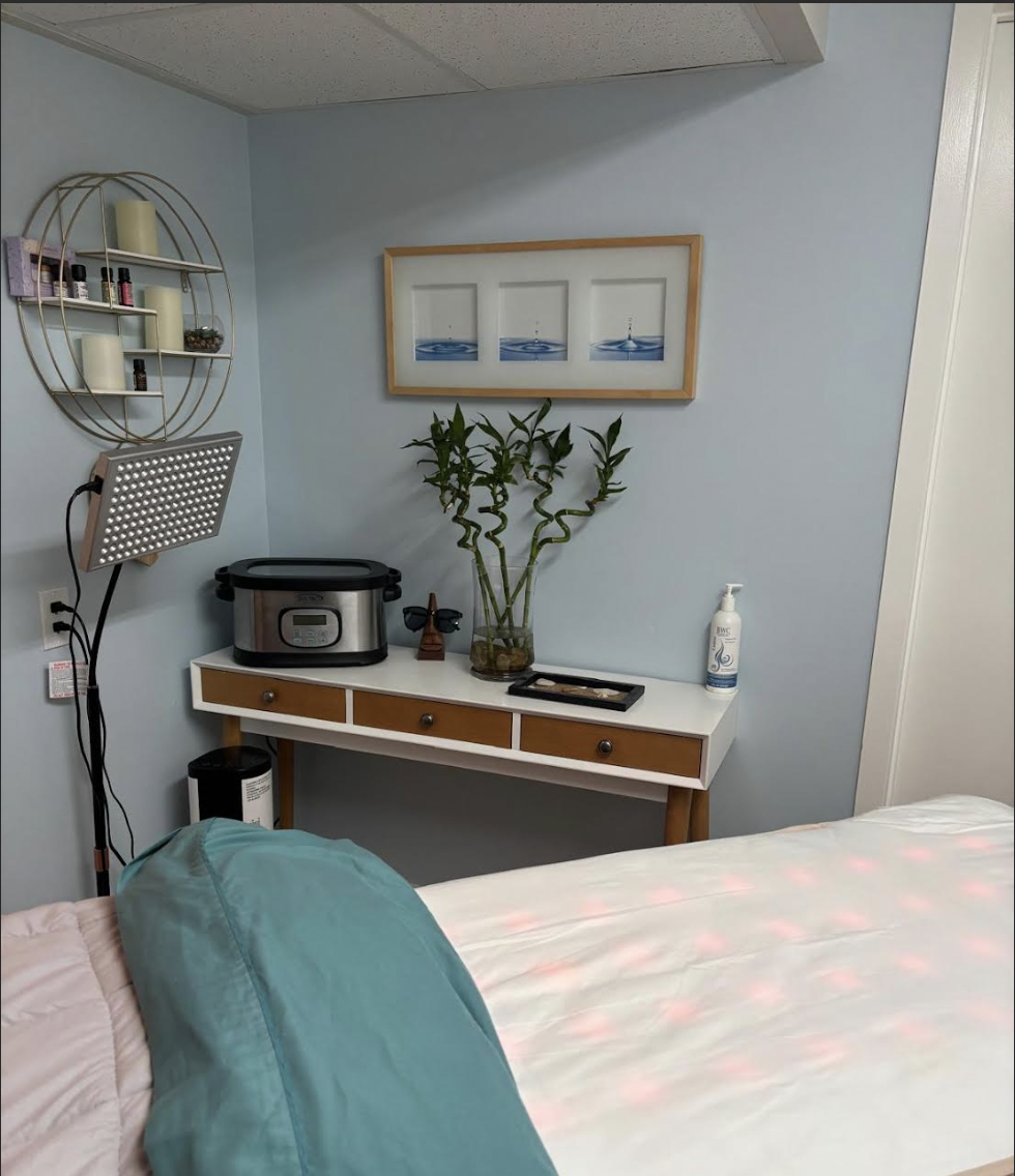 Specialized sound therapy bed used for vibroacoustic therapy